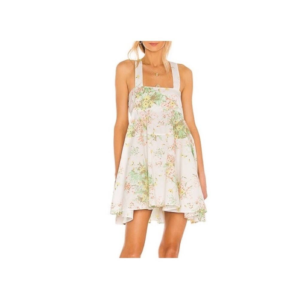 Free People Let The Sunshine In Light Combo Floral Printed Tunic, Size XS, New‎